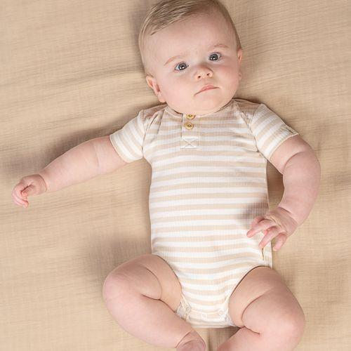 Romper korte mouw - Zand - Newborn Naturals