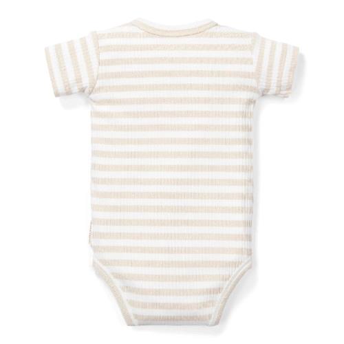Strampler mit kurzen Ärmeln - Sand - Newborn Naturals 