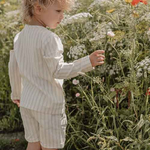 Shorts - vert - Forest Friends - Stripe