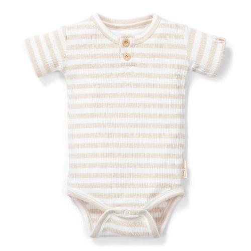 Strampler mit kurzen Ärmeln - Sand - Newborn Naturals 