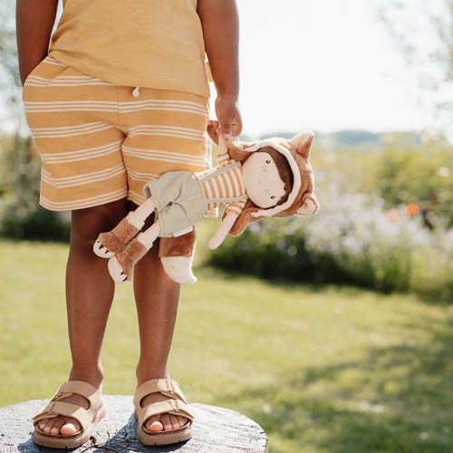 Korte broek - Geel - Forest Friends - Stripe