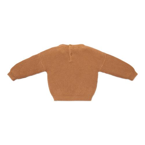 Knitted sweater - Brown - Little Farm - Print 