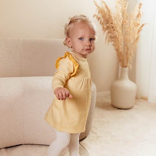 Dress Long Sleeve - Yellow - Little Farm