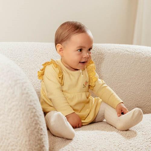 Dress Long Sleeve - Yellow - Little Farm