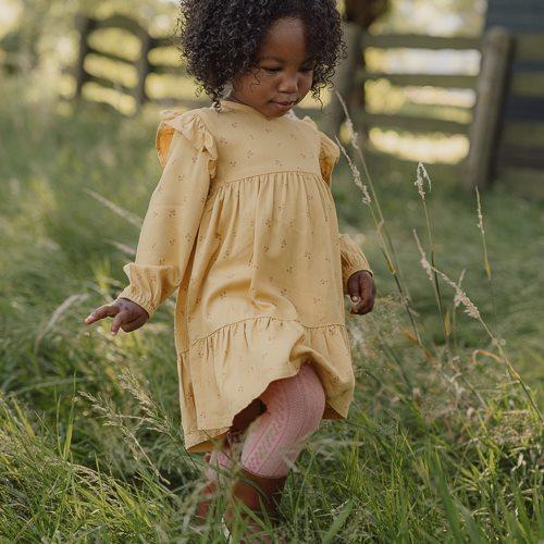 Dress Long Sleeve - Yellow - Little Farm