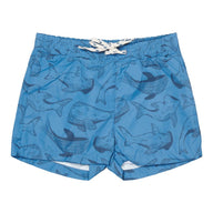 Badeshorts - Hellblau - Meeresleben 