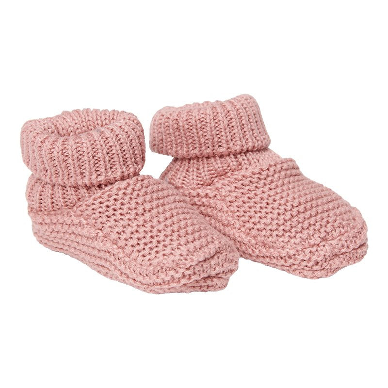 Gestrickte Babyschuhe Vintage Rosa