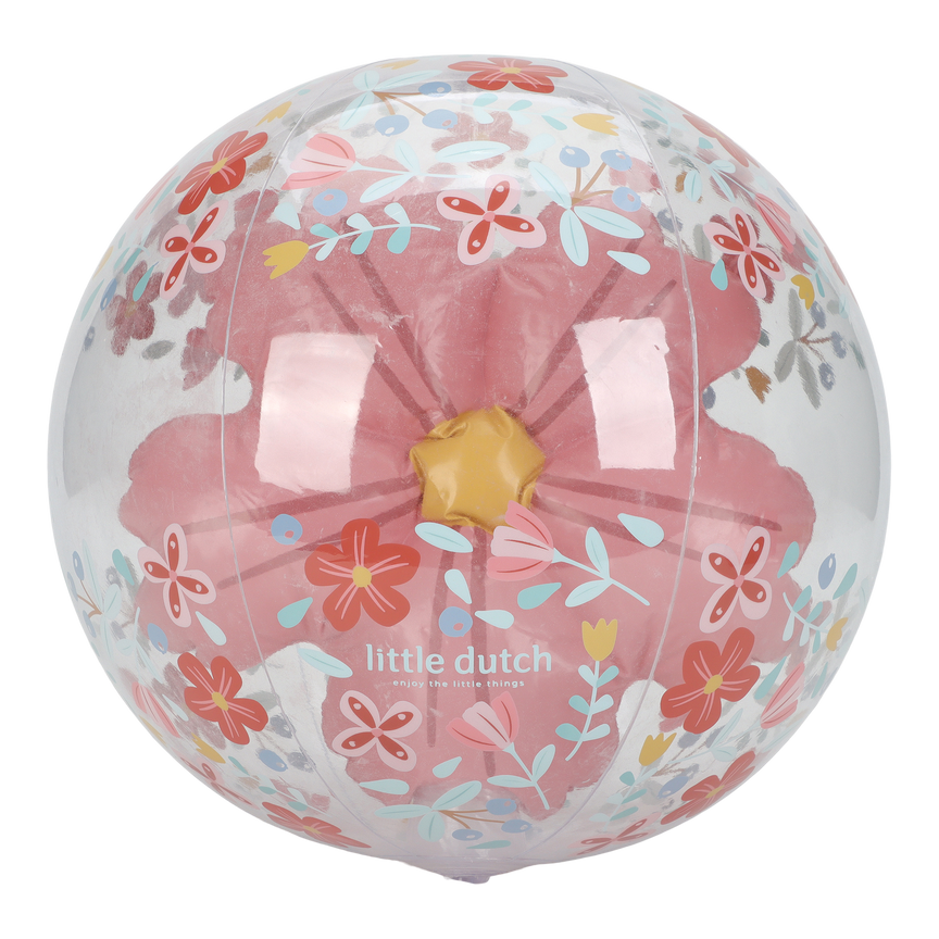 strandbal-3d-figuur-pink-flowers