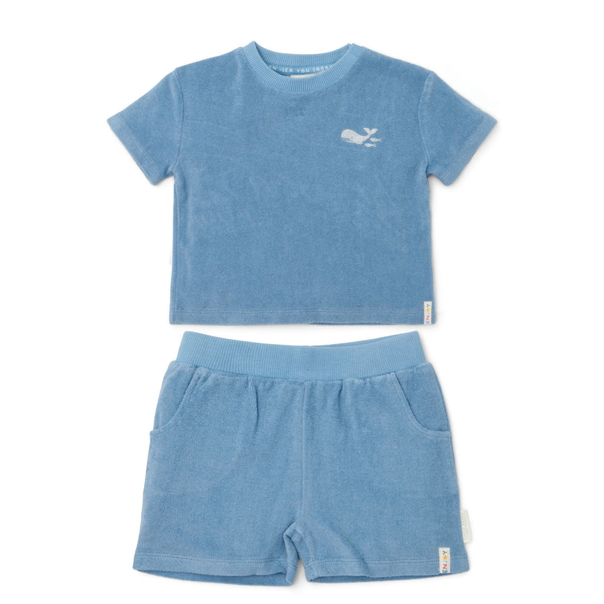 t-shirt-en-short-blauw-sea-life