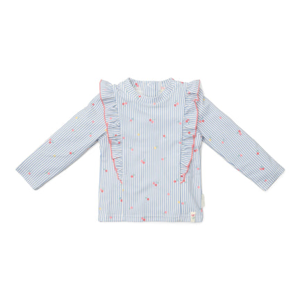 zwemshirt-lange-mouw-blauw-sunny-flowers
