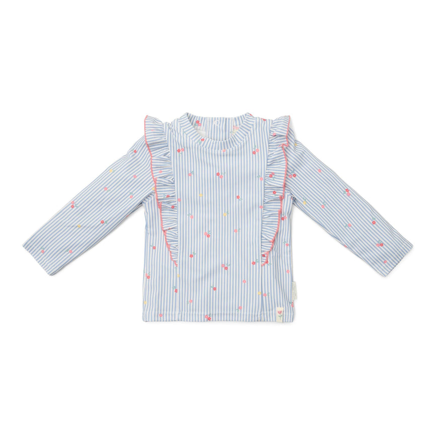 zwemshirt-lange-mouw-blauw-sunny-flowers
