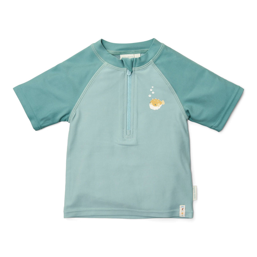 zwemshirt-korte-mouw-groen-seashells-and-stripes