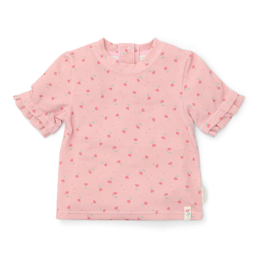 zwemshirt-korte-mouw-roze-sunny-flowers