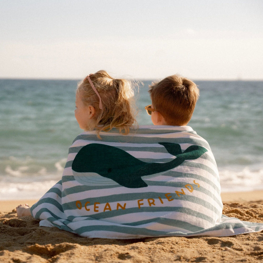 handdoek-groen-maat-one-size-seashells-and-stripes