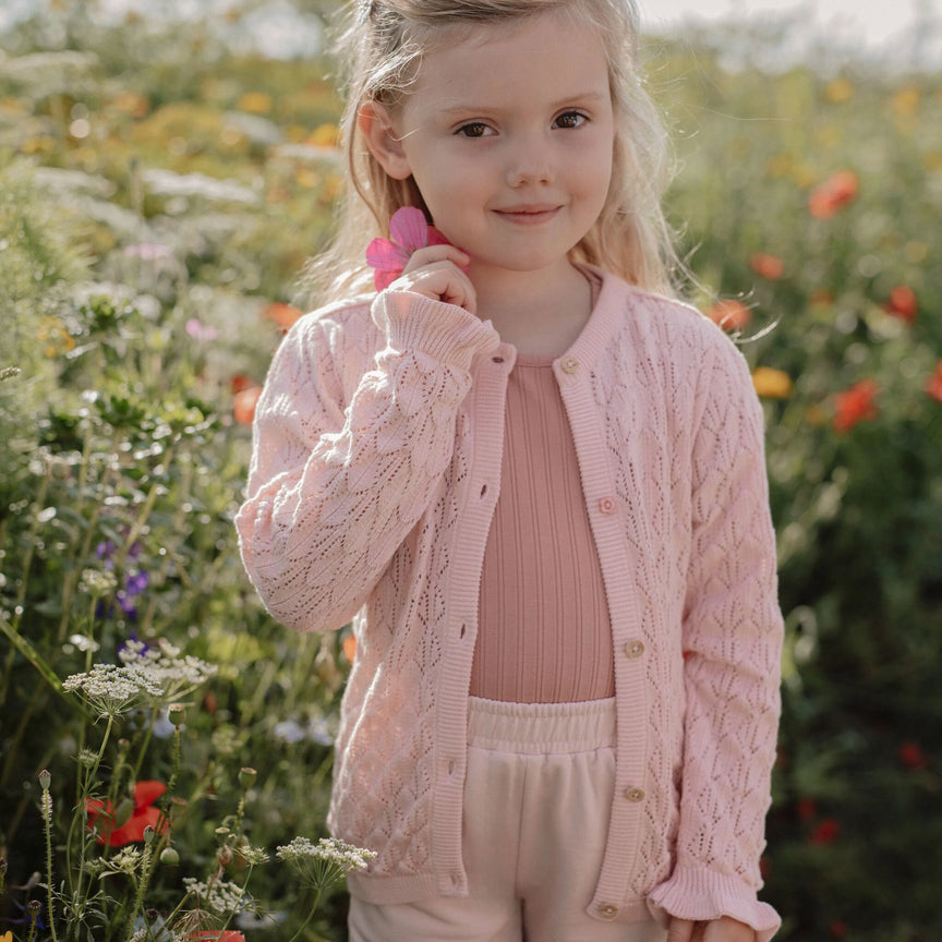 Gebreid vest - Roze - Fairy Garden