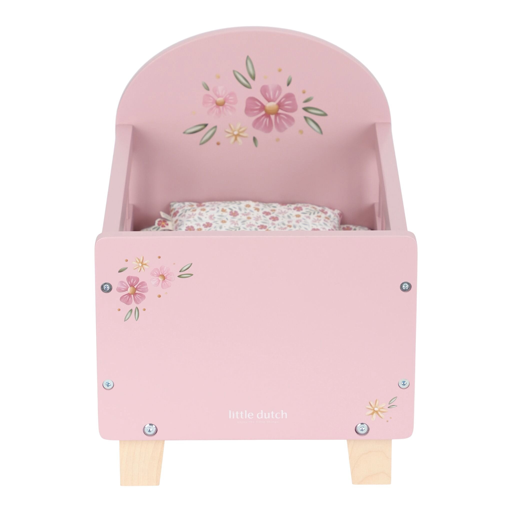 houten-poppenbedje-met-kussen-deken-en-hoeslaken