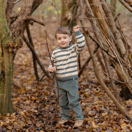 gebreide-trui-groen-forest-friends-stripe