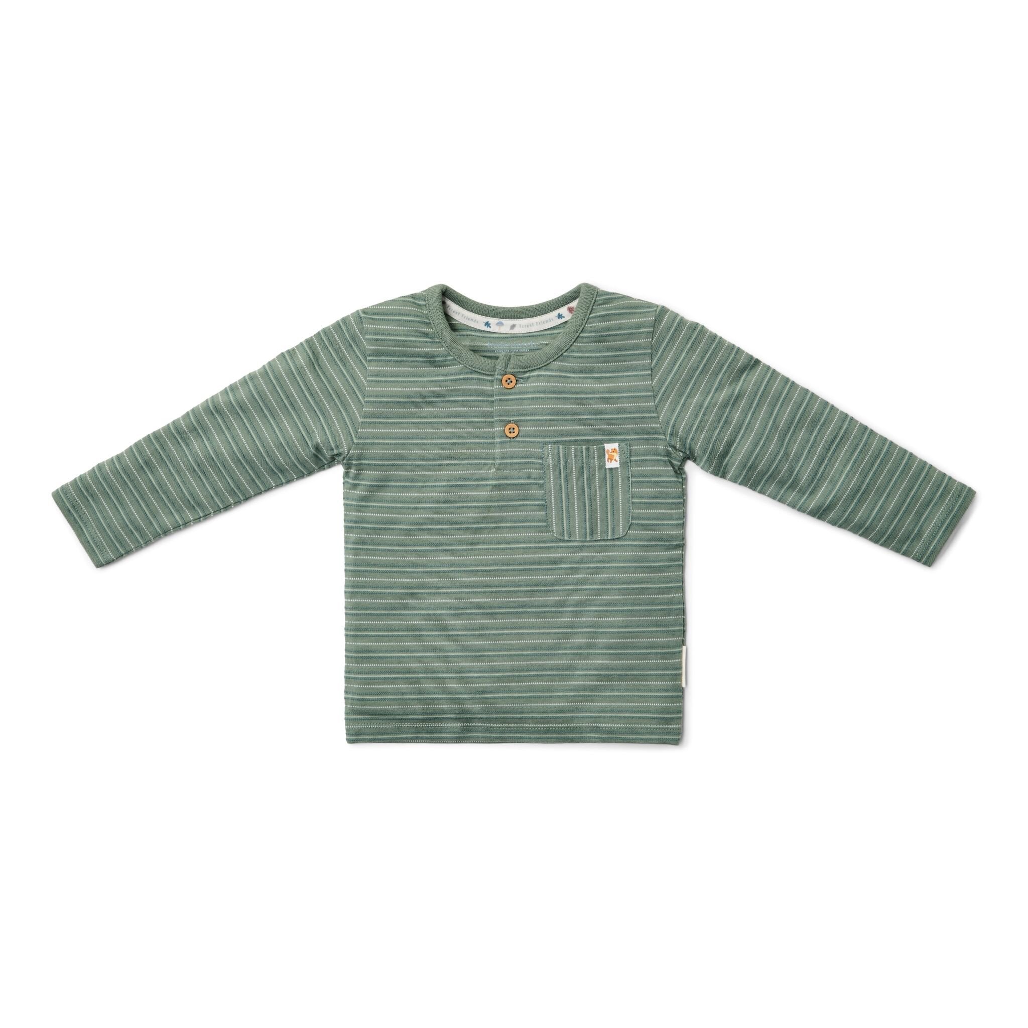 shirt-lange-mouw-groen-forest-friends-stripe