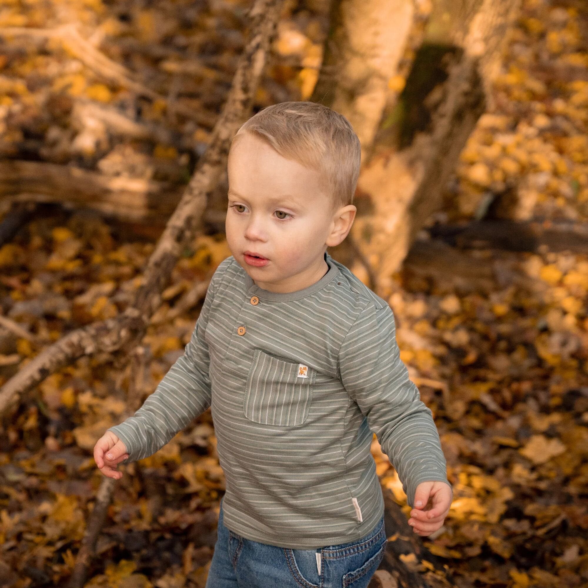shirt-lange-mouw-groen-forest-friends-stripe