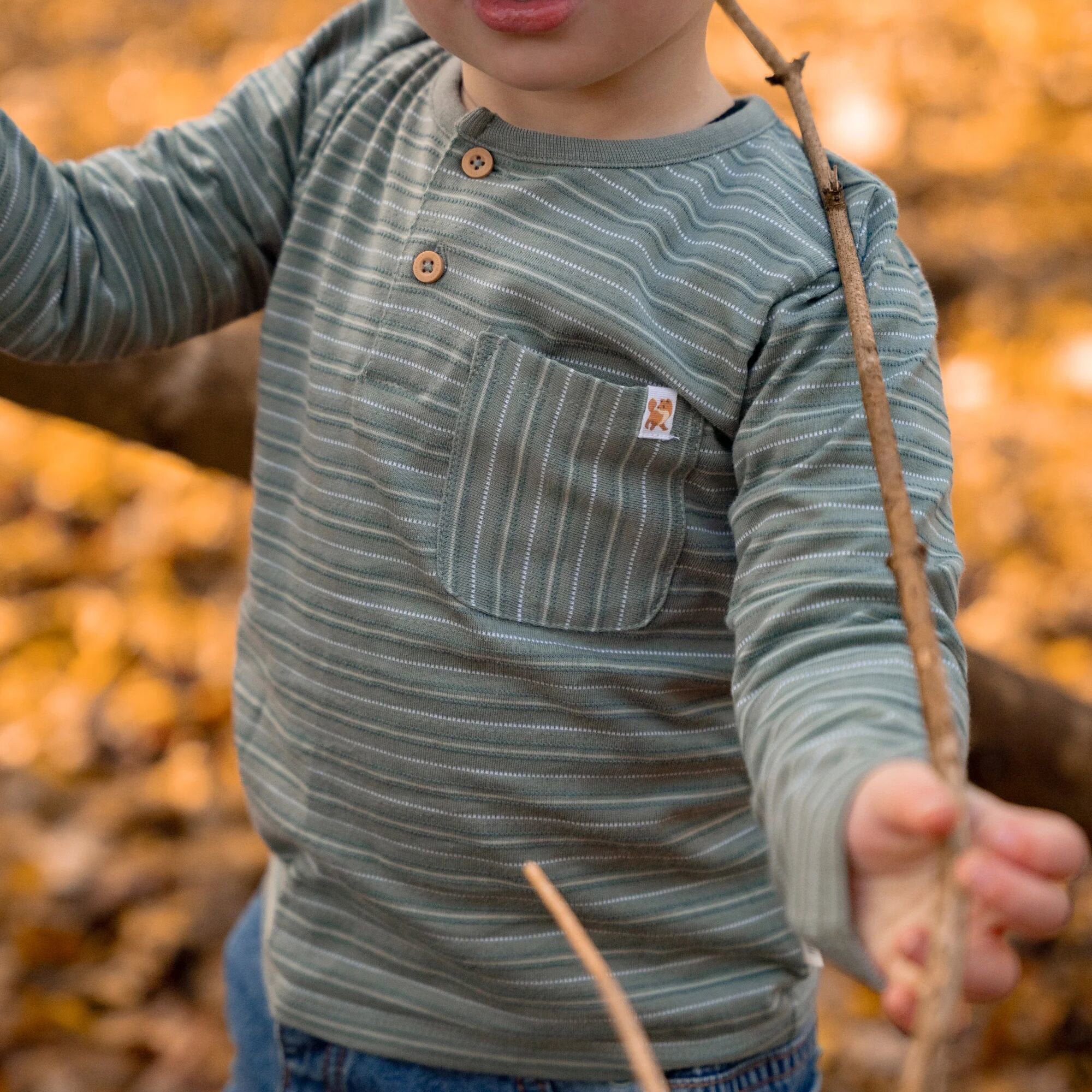 shirt-lange-mouw-groen-forest-friends-stripe