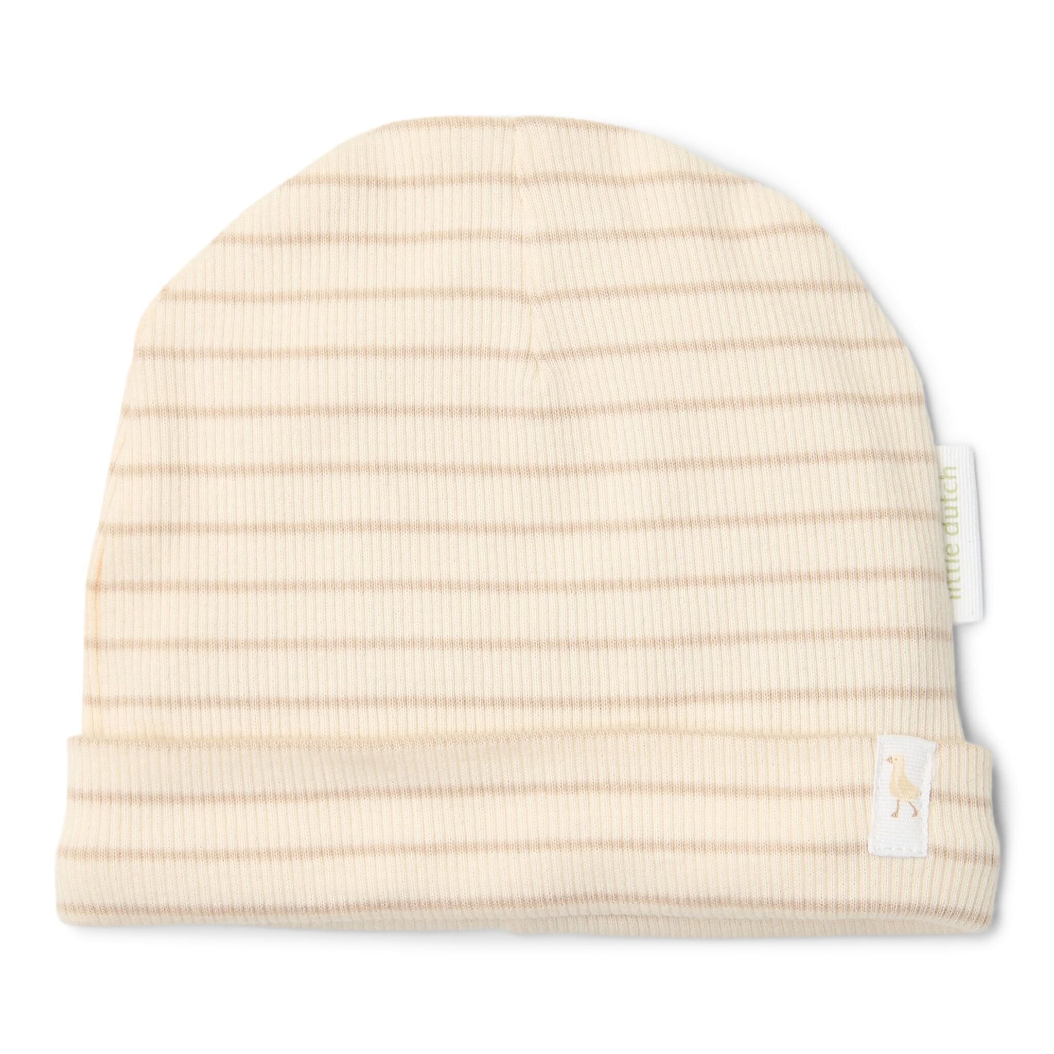 babymutsje-beige-newborn-naturals-stripe