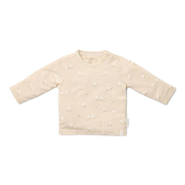 Shirt long sleeve - Beige - Newborn Naturals - Little Goose