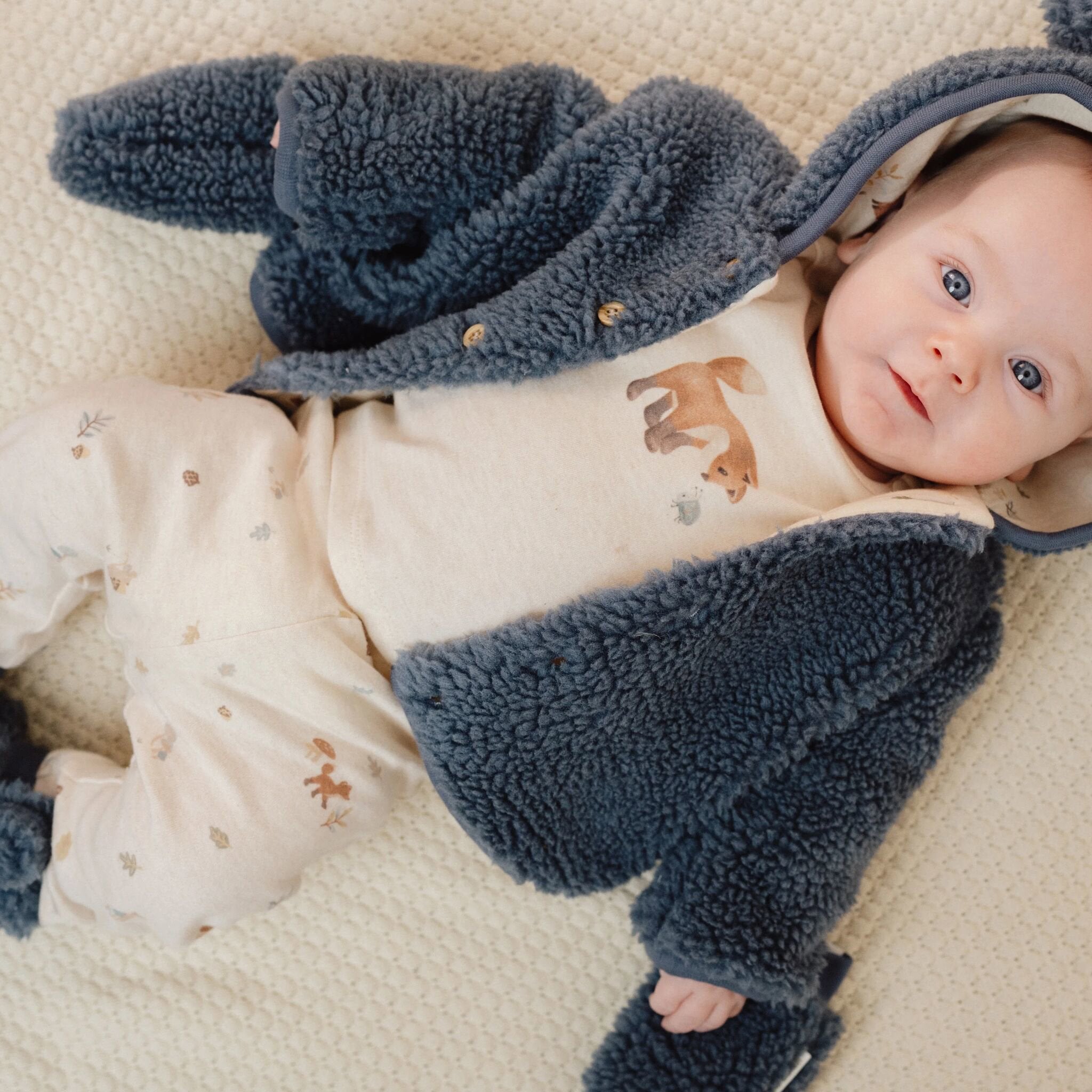 Teddy-Handschuhe - Blau