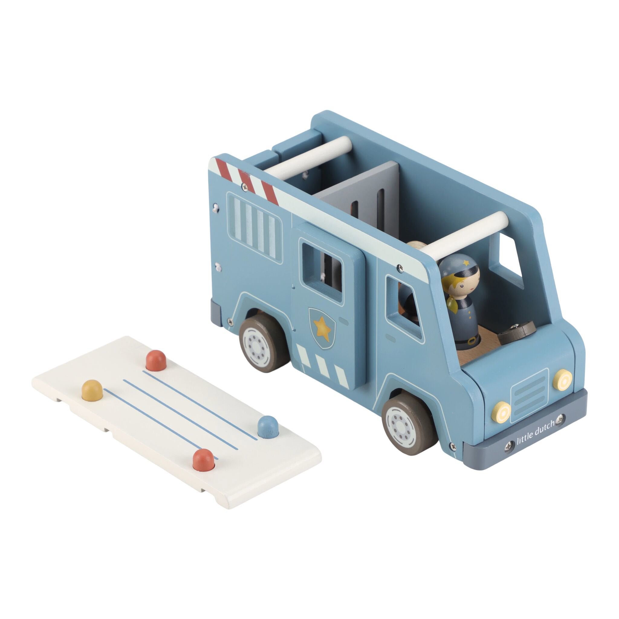houten-politiewagen-blauw-essentials