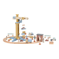 Wooden crane – Multicolored – Train track 