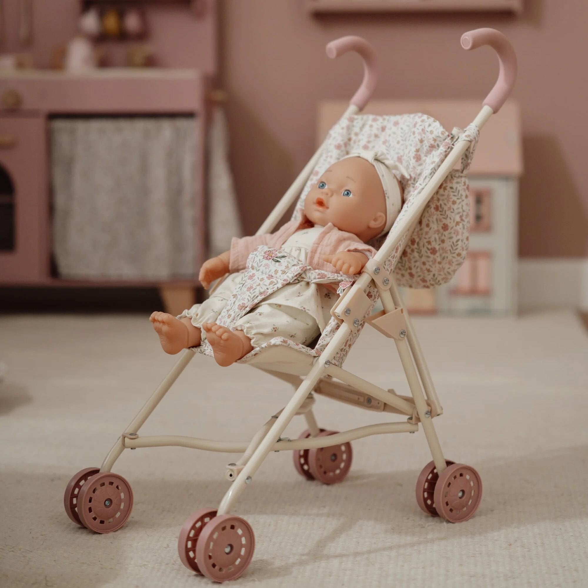 Poussette Double pour Poupées Pretty Lili - Noir & Rose - Jeux & Jouets Poussette Double pour Poupées Pretty Lili - Noir & Rose - Jeux & Jouets