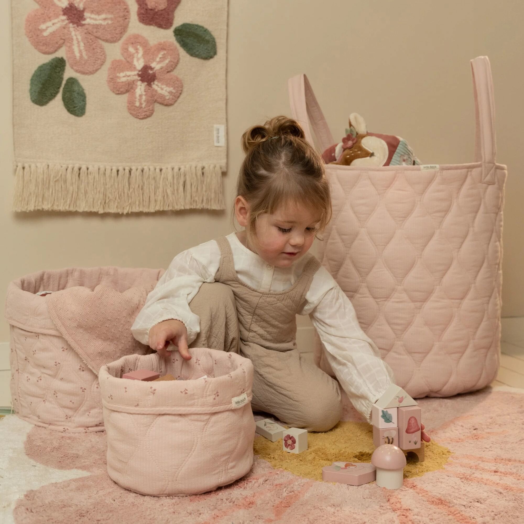 Kleiner Wäschekorb - Rosa - Essentials