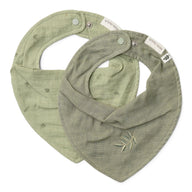 2-pack bandana bib - Green - Essentials 