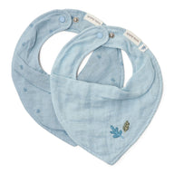2-pack bandana bib - Blue - Essentials 