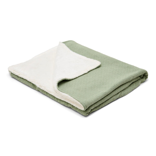アウトドア寝具 JM BLANKET - LIGHT GREEN x GREEN 0031996_gebreid-ledikantdeken-