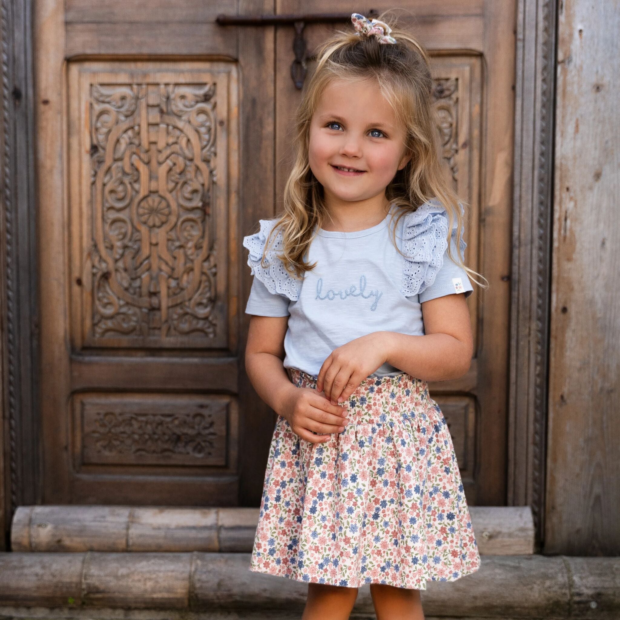 Shirt short sleeve Broderie – Blue 