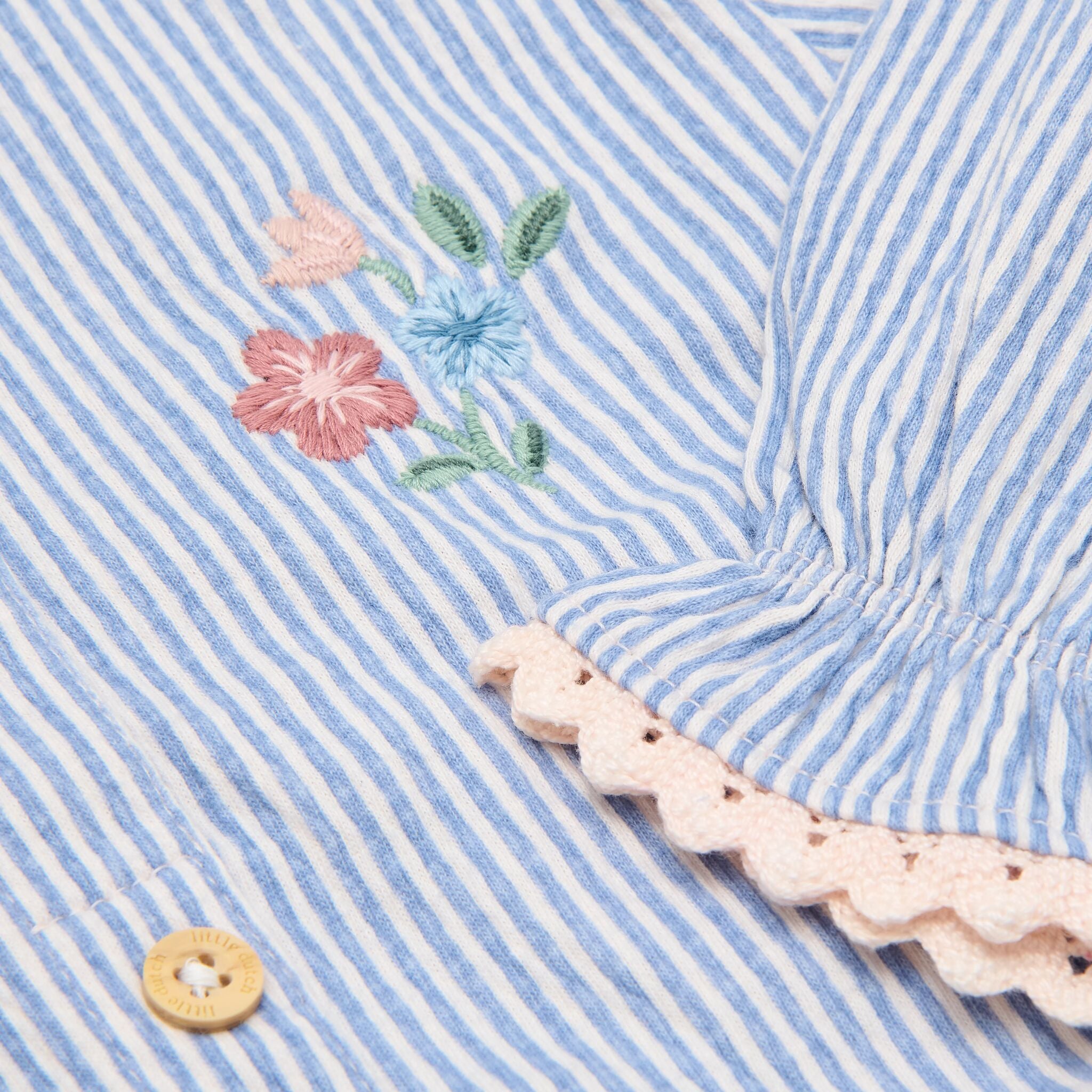 Bluse - Lange Ärmel - Blau - Denimblauer Streifen 