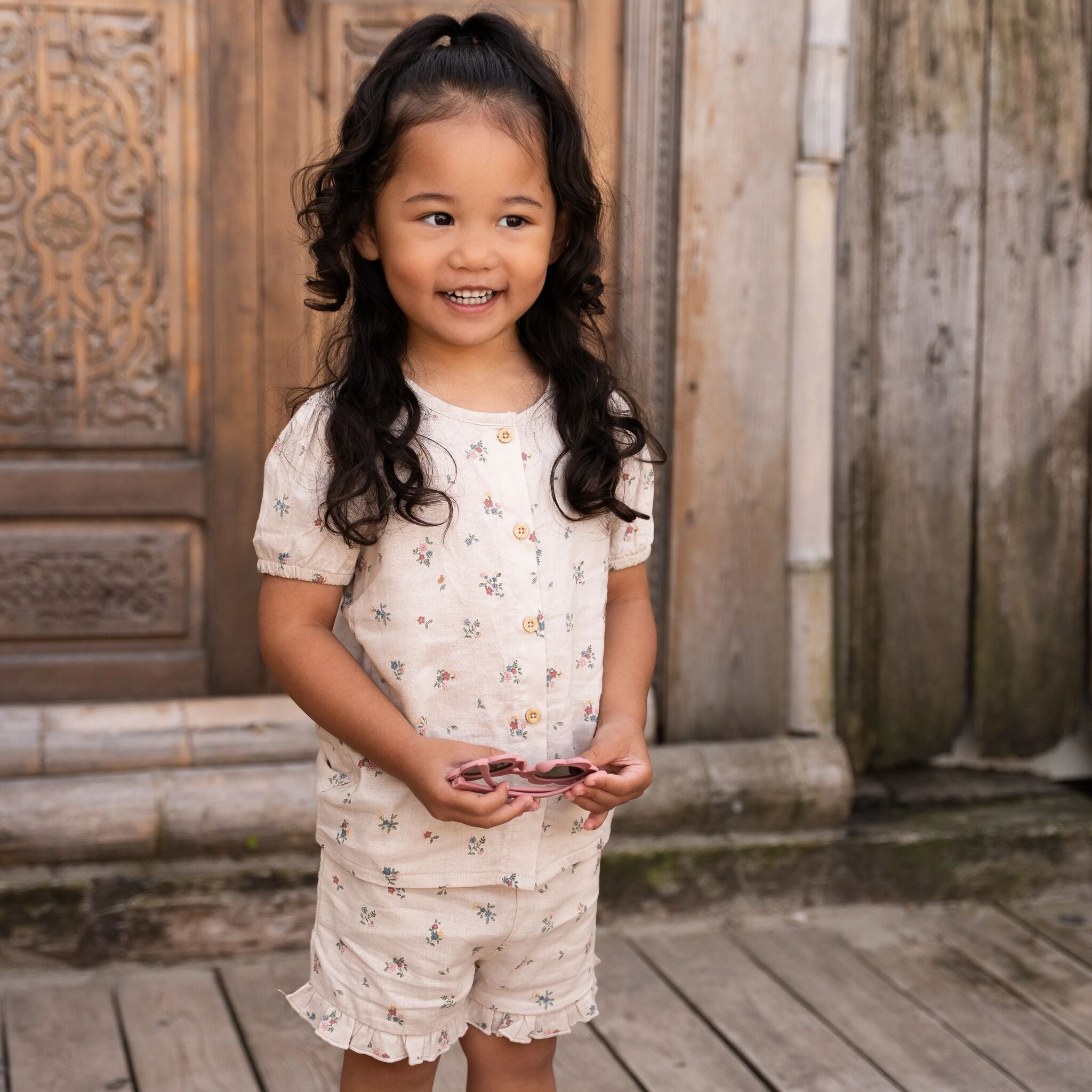 Blouse - Korte mouw - Zand