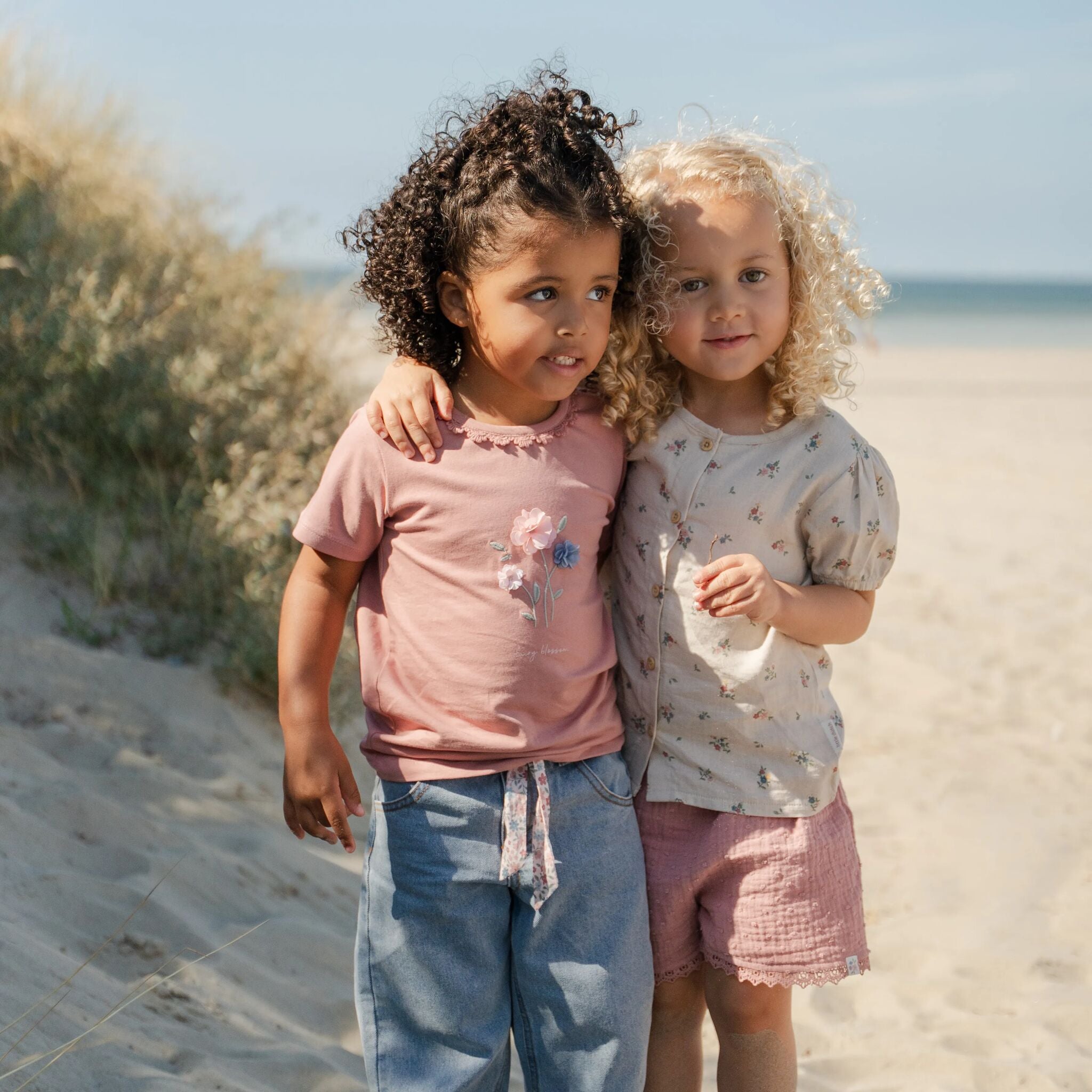 Bluse - Kurzer Ärmel - Sand 