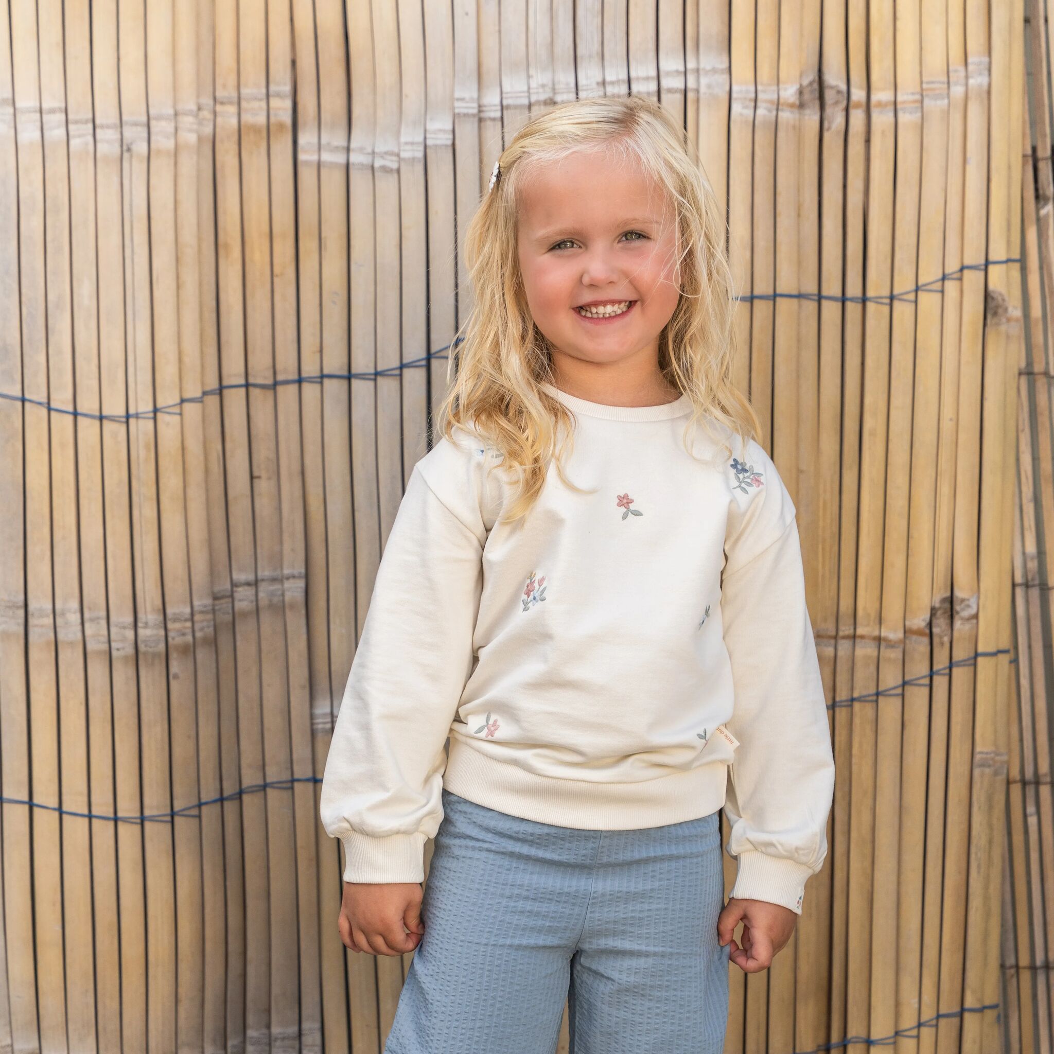 Sweater - Wit- Bloemenprint