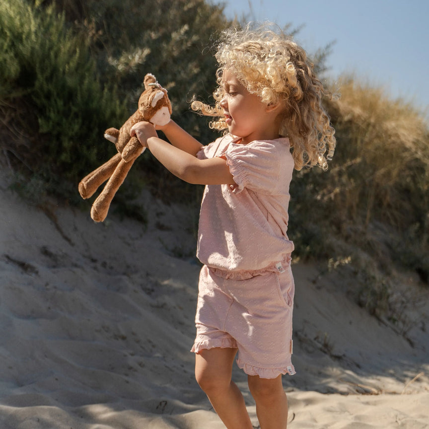 Kurze Hose - Rüschen - Rosa 