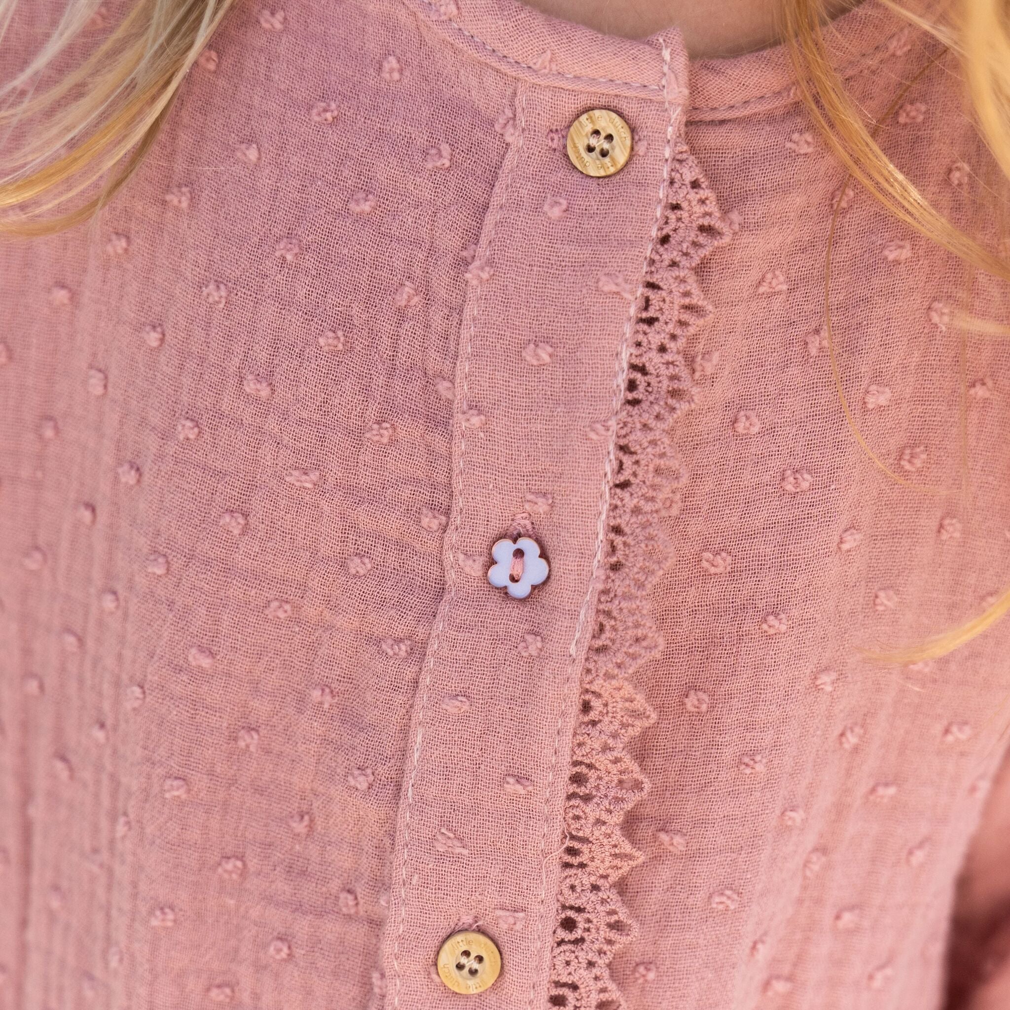 Kleid - Lange Ärmel - Rosa 