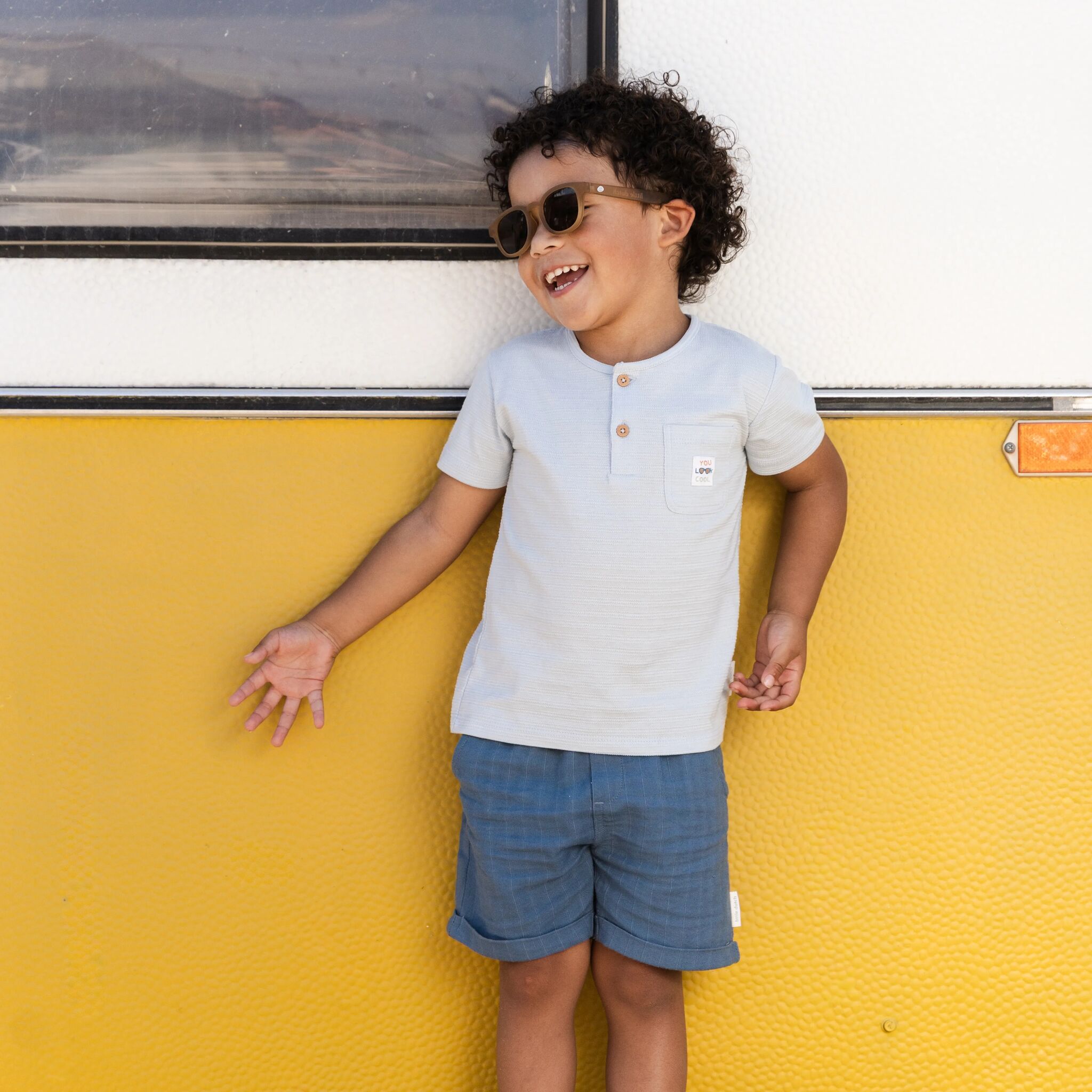 Hemd mit kurzen Ärmeln - Blau 