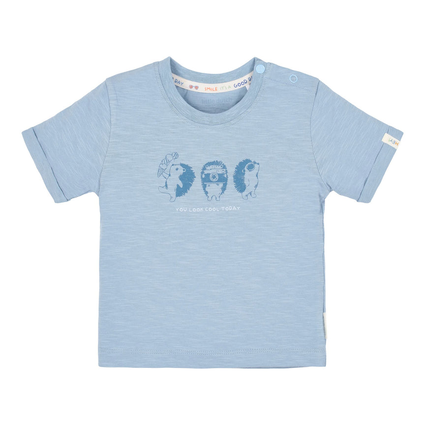 Shirt korte mouw print - Blauw