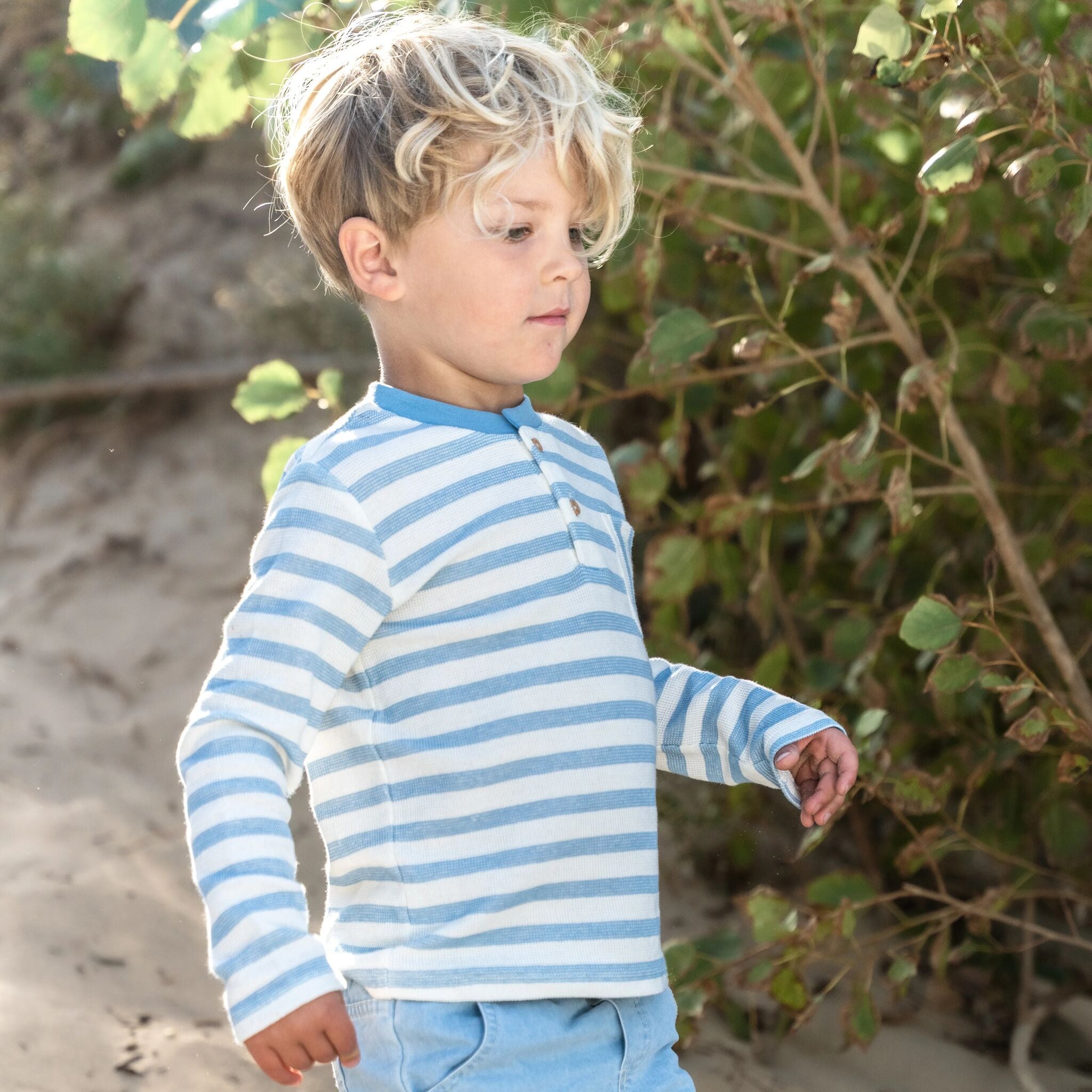 Shirt long sleeve - Blue - Steel Blue Stripe 