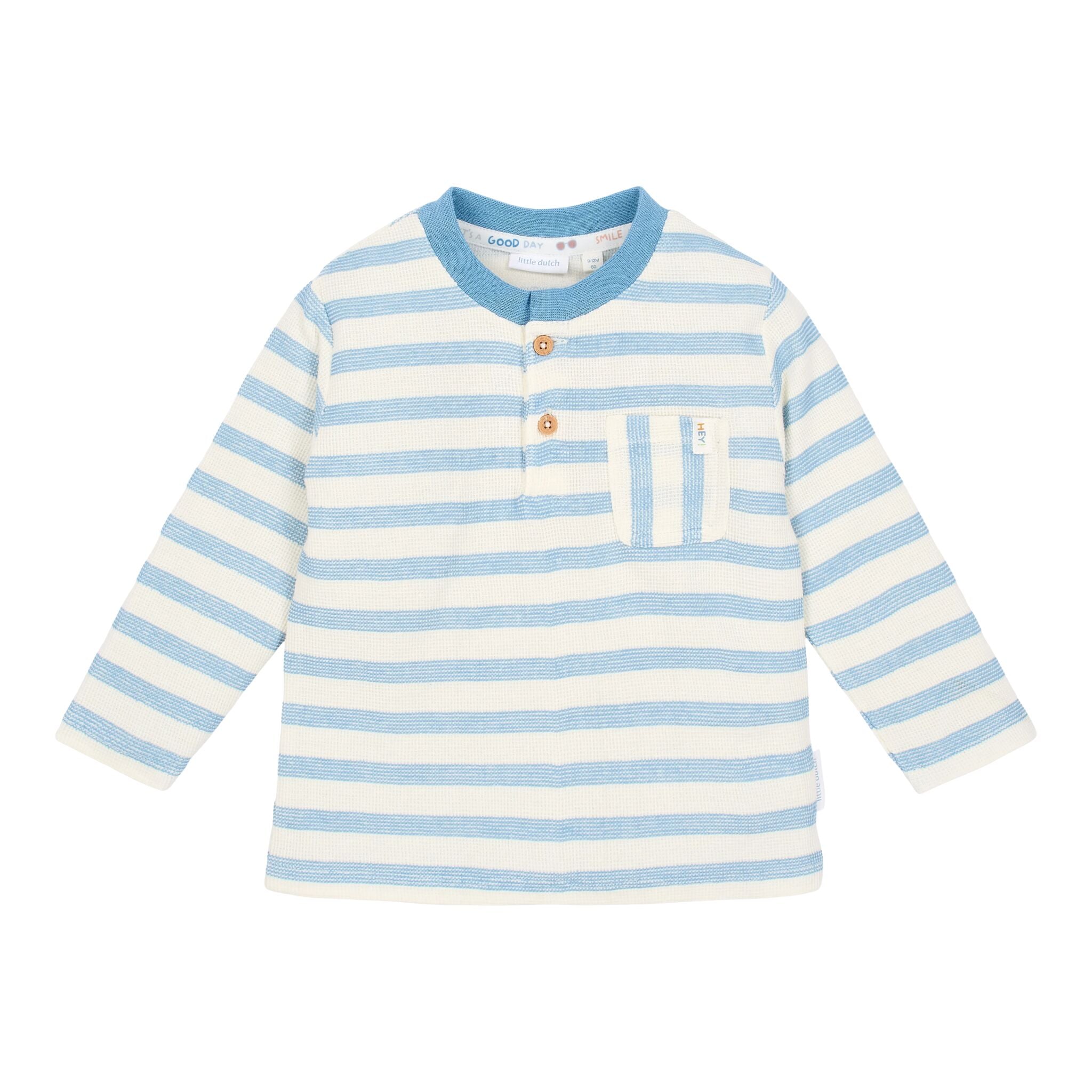 Chemise à manches longues - Bleu - Rayure bleu acier 