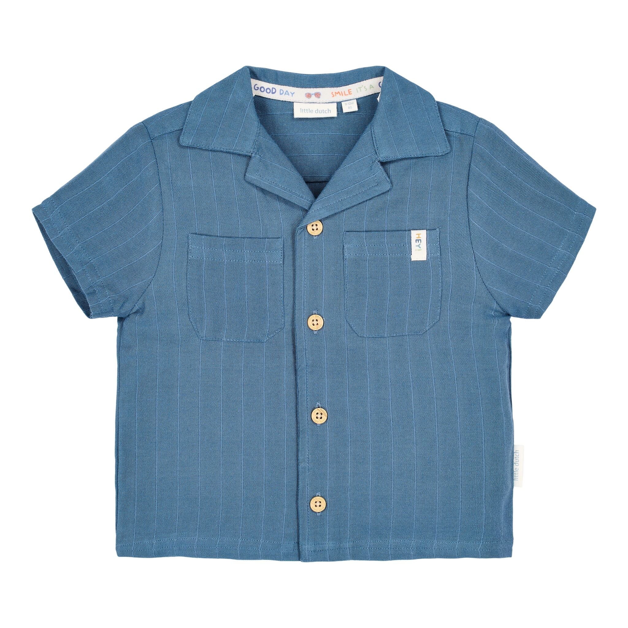 Blouse - Korte mouw - Blauw