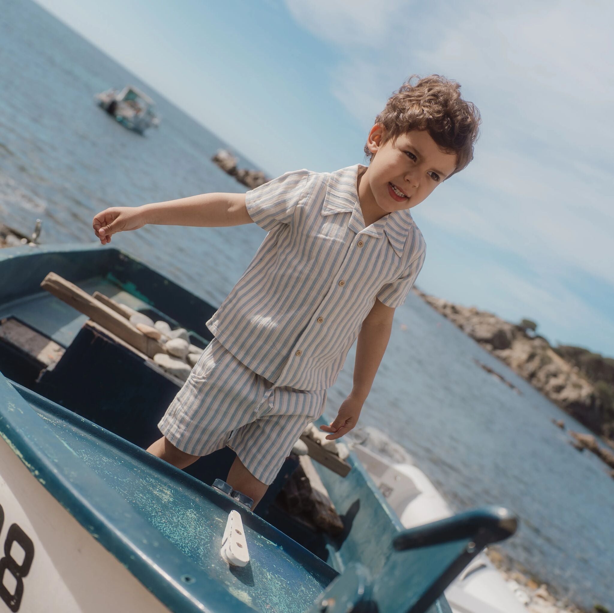 Blouse - Korte mouw - Multi Stripe