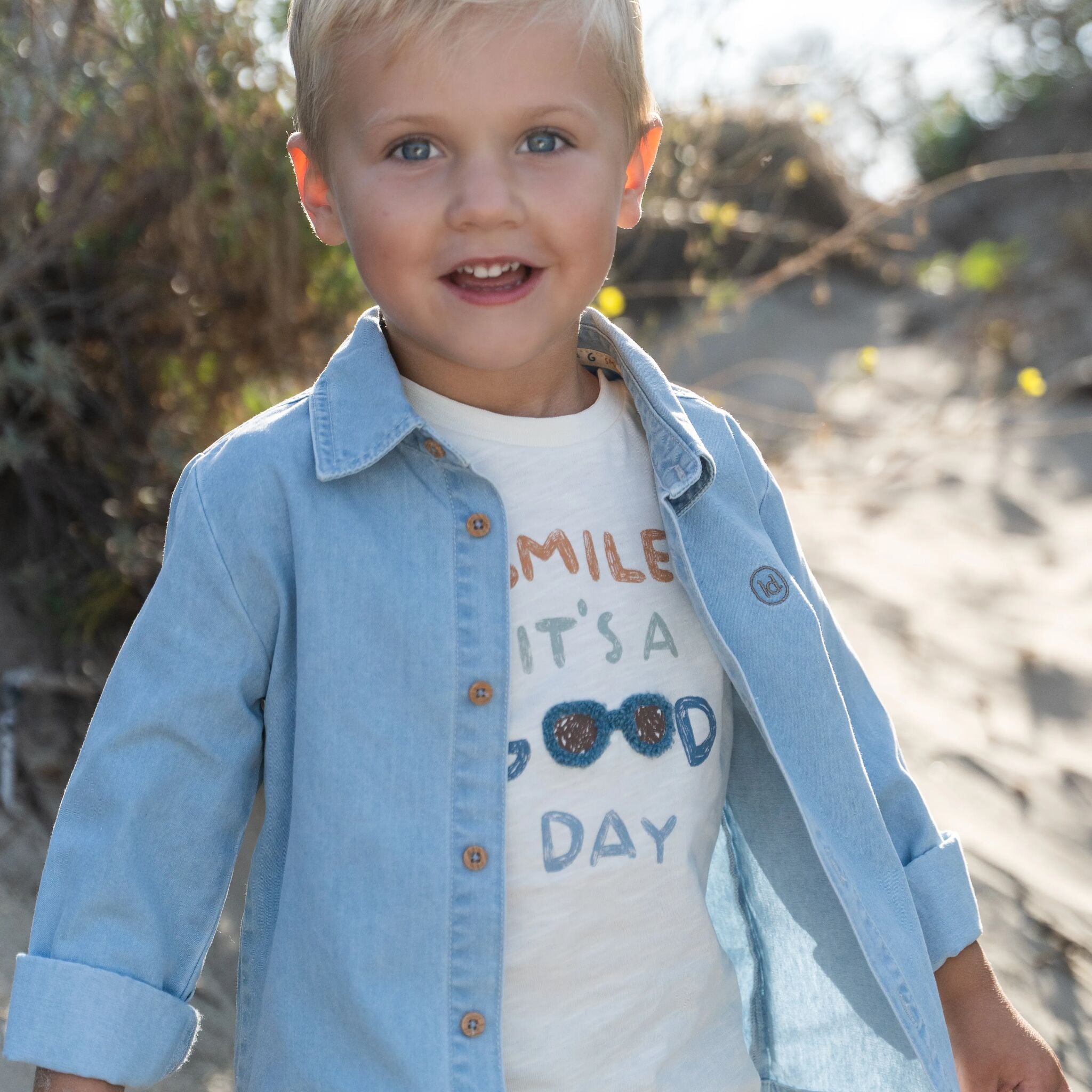 Bluse - Lange Ärmel - Blau 