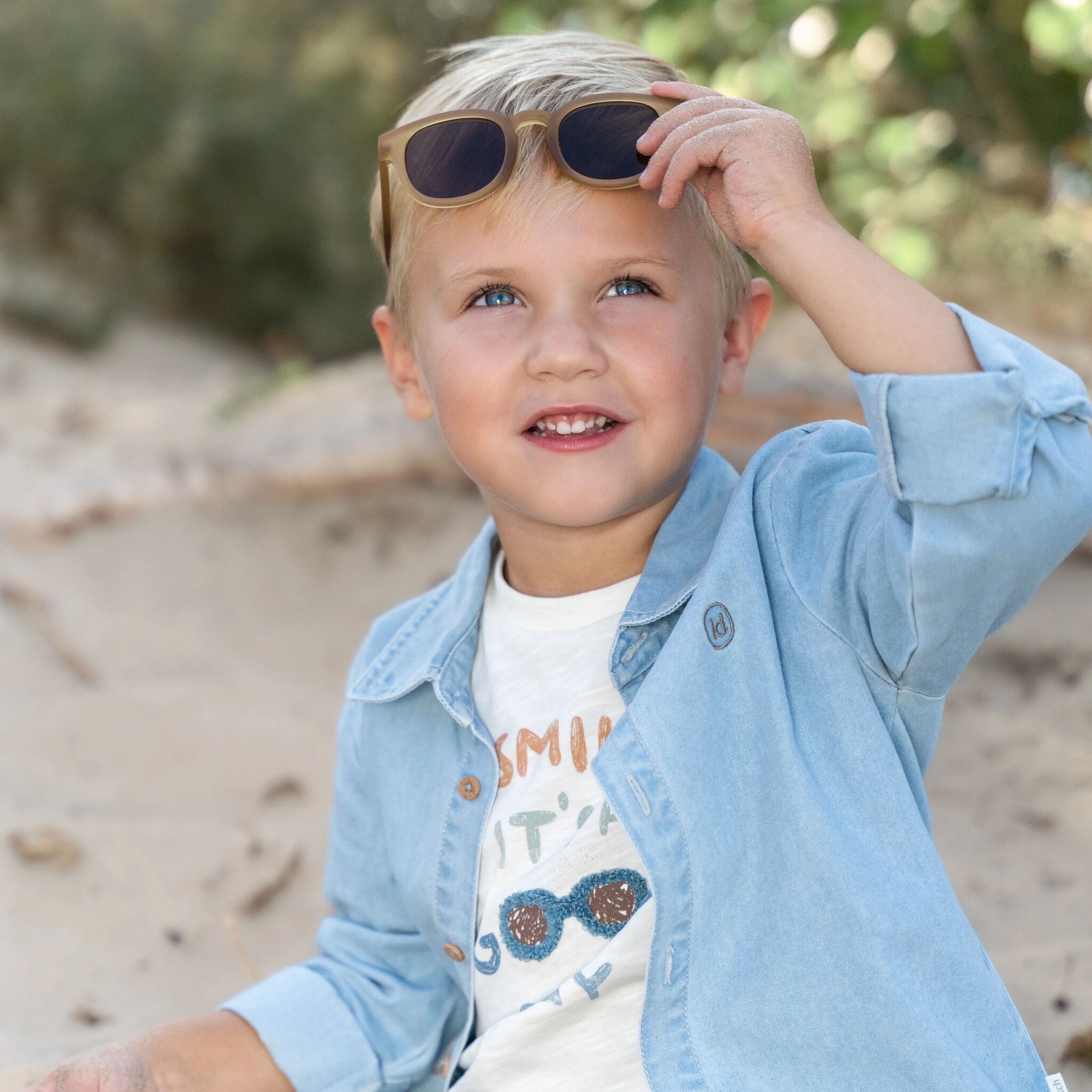 Bluse - Lange Ärmel - Blau 