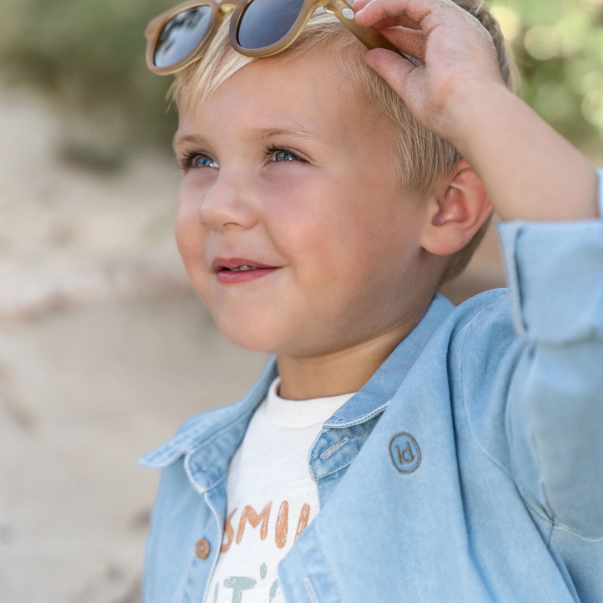 Bluse - Lange Ärmel - Blau 